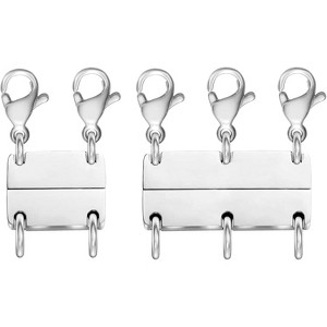 Magnetic Layering Clasps for Necklaces, Gold Multi-Strand Separator for Layered Jewelry - 1 of 4