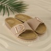 CUSHIONAIRE Leeds Sandals for Women, Slip On Big Buckle Slide Womens Sandals with Memory Foam Footbed, Comfortable Summer Footwear - 2 of 4