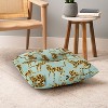 Cat Coquillette Tiger Collection Mint Orange Square Floor Pillow - Deny Desings - 4 of 4
