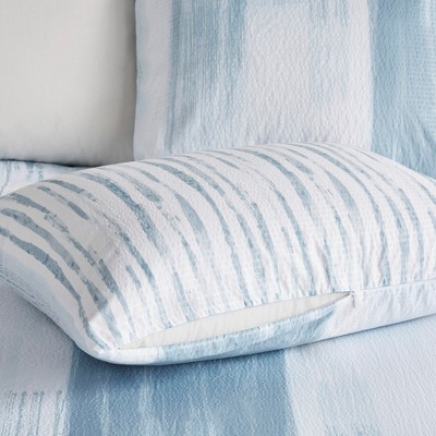 King Blue Reversible Microfiber Comforter Set