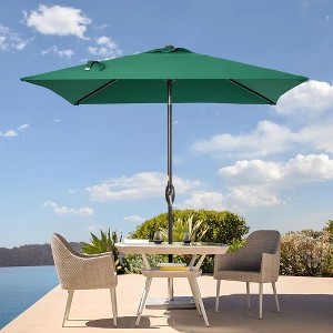 Sonkuki 6.5 FT Outdoor Patio Umbrella Market Table Umbrella With a Crank for Garden, Deck and Pool - 1 of 4