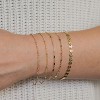 Gold Bracelets - Real 14K Women's Cute Tennis Cubic Beaded Link Paperclip Dainty Bracelet Pack - 2 of 4