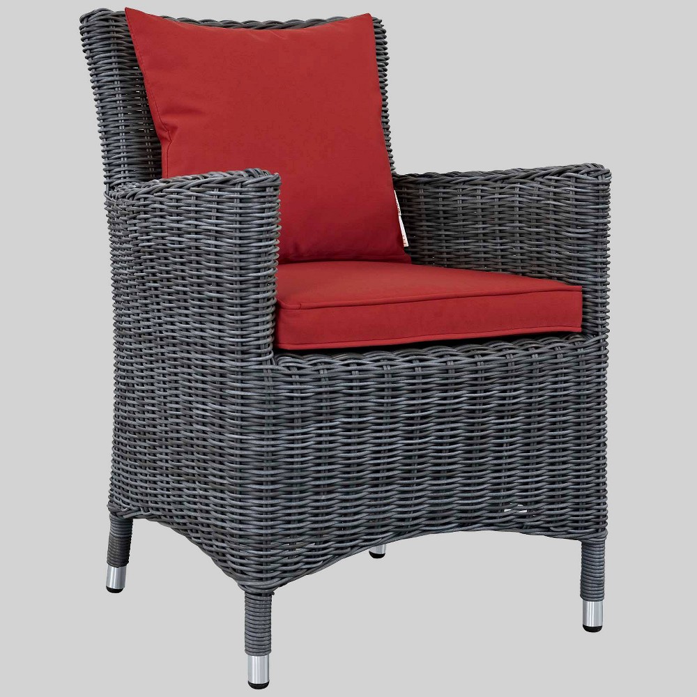 Summon Dining Outdoor Patio Sunbrella Armchair Red – Modway  – For the Patio​