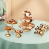 7 Pcs Cake Stand Set,30Cm Metal Dessert Table Display Set with 2 Tiered Stands&5 Trays,Metal Cupcake Holder,Cake Stand Set for Baby Shower Xmas Party - 4 of 4