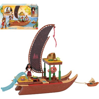 Disney Moana 2 Moana's Adventure Canoe Playset with Small Doll & Accessories