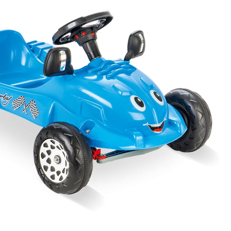 Pilsan 07 302B Herby Ride On Kids Toy Pedal Car with Removable Steering Wheel, Moving Mirrors, and Horn for Ages 3 and Up, 77 Pound Capacity, Blue, 3 of 6