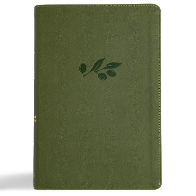 CSB Giant Print Reference Bible, Digital Study Edition, Olive Leathertouch, Indexed - Large Print by  Csb Bibles by Holman (Leather Bound)