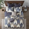Sapphtopaz Bedding Comforter Set Cotton V-Print and Solid Color Reversible Quilt Set 3 Piece 1 Quilt, 2 Pillow Shams - 4 of 4