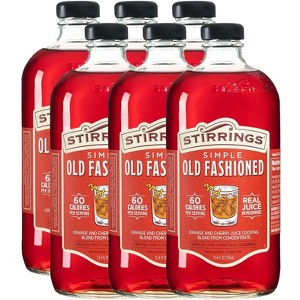 Stirrings Simple Old Fashioned Cocktail Mix 750ml Bottles - Real Juice No Preservatives - 60 Calories - Drink Mixer - 1 of 4