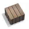 Dolonm 22-Pack WPC Teak Deck Tiles - 11.8" Interlocking Waterproof Flooring, 3D Anti-Slip for Poolside/Patio DIY - 4 of 4