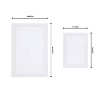 Luxury Reversible Bathroom Rugs Set, Washable Rug, Soft Cotton Extra Soft and Absorbent bath Rug, Non-Slip Bath Mat Set, 2 Pcs Set(S+L), White - 3 of 4