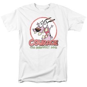 Courage The Cowardly Dog Vintage Courage Adult T-Shirt - 1 of 4