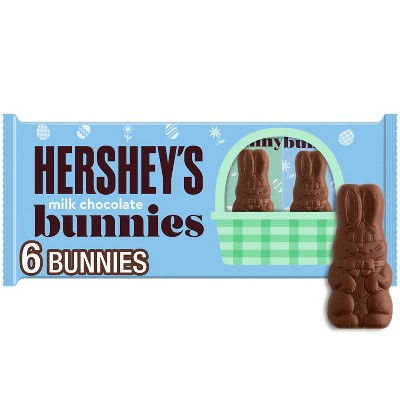 HERSHEY'S Milk Chocolate Bunnies Easter Candy - 6ct, 7.2oz