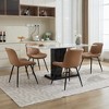 APRILSOUL Dining Chairs Set of 2 Mid Century Modern Kitchen Chair Comfortable Upholstered Faux Leather for Kitchen Dining Room - 4 of 4
