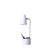 Vynxaria 19.5" White Metal Student Task Desk Lamp with Organizer - 4 of 4