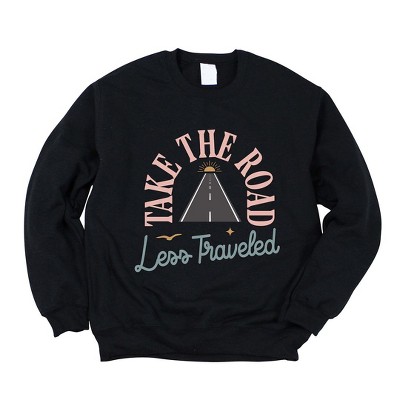 Simply Sage Market Women's Graphic Sweatshirt Road Less Traveled Road