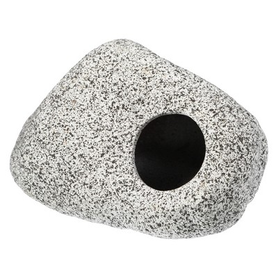 Unique Bargains Ceramic Aquarium Hideaway Rock Cave Fish Tank Decoration Gray 5.28x3.94x3.07 inches