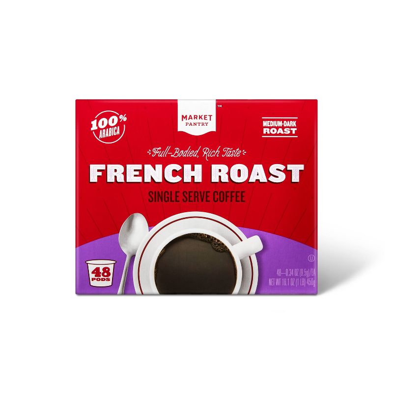 French Roast Single Serve Dark Roast Coffee - Market Pantry™, 1 of 6