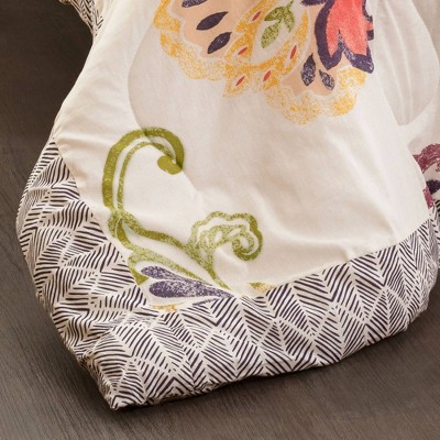 Lush Decor Aster Quilted Comforter Set (Full/Queen) Coral&Navy 5pc - Lush Décor: Reversible Microfiber Bedding, Farmhouse Bohemian Style — фото 4