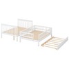 PAGED Twin Size Loft Bed with Desk Modern Simple Wooden Bed Frame with Storage Shelves, Wardrobe and Guardrail for Bedroom - 4 of 4