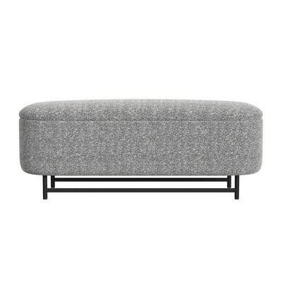 HomePop Ellipse Storage Bench with Metal Legs