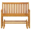 Swing Bench Brown Solid acacia wood 43.3 in Swing BenchvidaXL - 3 of 4