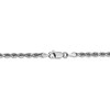Black Bow Jewelry 3mm 10k White Gold D/C Quadruple Rope Chain Necklace - 4 of 4