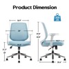 FURNIinspire Task and Office Chairs  Office Desk Chair, Swivel Wheels, and Seat-Slide Function, Blue, 26"*27"*37" - 2 of 4
