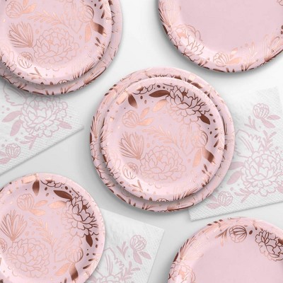 8.5 20ct Dinner Paper Plates Pink - Spritz™ : Target