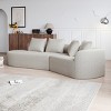 112" Curved Chenille Sectional Sofa,Oversized 4-Seater Cloud Couch with Deep Wide Seat & 4 Pillows for Living Room-Baofuwish - 3 of 4