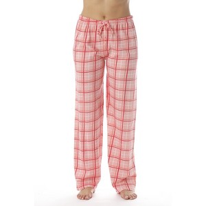 Just Love Womens Plaid Knit Jersey Pajama Pants - 100% Cotton PJs - 1 of 3