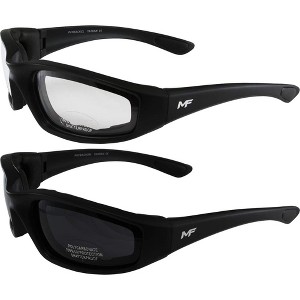 2 Pairs of MotoFrames Payback Safety Motorcycle Glasses with Clear, Smoke Lenses - 1 of 4