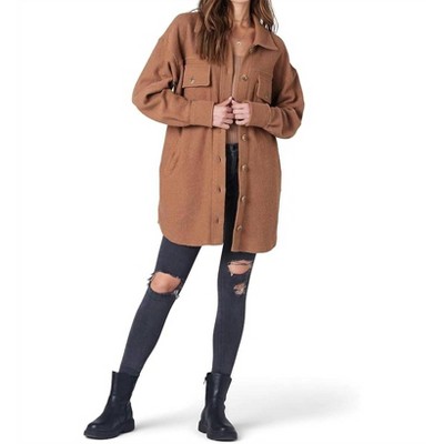 Women's Button Up Oversized Shacket - saltwater LUXE