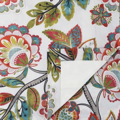 Wynette Multicolor Room-Darkening Cotton Polyester Curtain Panels