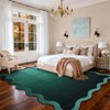 Garvee Scalloped Area Rug Modern Ombre Rugs for Living Room Soft Washable Non Slip Low Pile Throw Carpet - 2 of 4