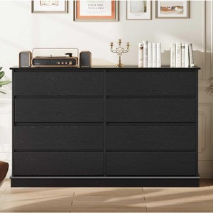 8 Drawer Dresser for Bedroom, Wide Wooden Chest of Drawers with Wide Top - 1 of 4