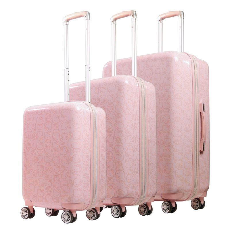 Hello Kitty Pose All Over Print 3 pc set Hard-sided spinner Luggage, 1 of 6