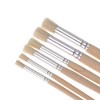 Unique Bargains Round Brush for Oil Painting Bristles with Wood Handle Yellow 6 Pcs - 3 of 3
