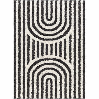 Hauteloom Avent Black & White Area Rug