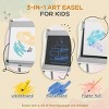 SEVOBAL Doodle Mats and Boards 3-in-1 Kids Art Easel with Storage Boxes Pen Holder Paper Roll, Gray, 27.17"*18.11"*4.92" - 4 of 4
