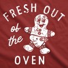 Fresh Out Of The Oven Baby Bodysuit Funny Cute Xmas Baked Gingerbread Cookie Jumper For Infants - Crazy Dog Baby Bodysuit - 2 of 4