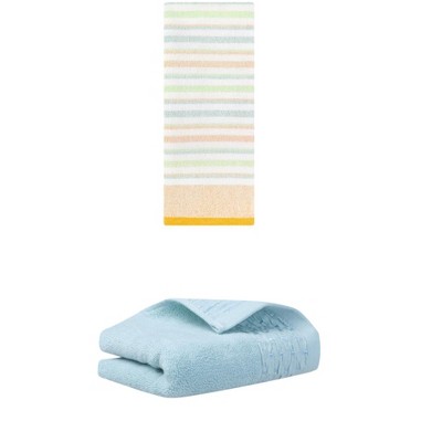 REGALWOVEN Bathroom Soft Absorbent Decorative Hand Towels for Face Hair 14" x 30"/13" x 27" 2 Pcs