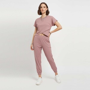 Woman 2-Piece Sleeveless High Rise Pants Set – Solid Viscose Stretch Cherie Code - 1 of 4