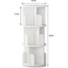 Jojoka 3-Tier Rotating Bookshelf, 360° Wood Bookcase Organizer for Kids and Adults, Space-Saving Standing Corner Shelf for Bedroom or Living Room - 2 of 4