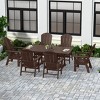 WestinTrends 7 Piece Outdoor Patio Dining Table and Adirondack Armchair Set - 2 of 3
