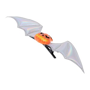 Unique Bargains Women's Halloween Funny Bat Wing Pumpkin Hair Clip 1 Pc - 1 of 4