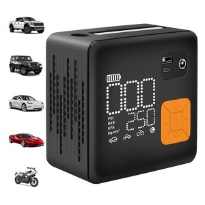 Swtroom 3 times speed (Dual Cylinder) Tire Inflator Air Compressor, Cordless and Corded Air Pumps Multi-Function Tire Inflators for Trucks, Cars Bikes - 1 of 4