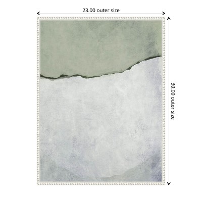 Large Sage and Grey Abstract Canvas Framed Wall Art