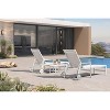 PURPLE LEAF Outdoor Chaise Lounge Set Adjustable Recliner with Side Table Aluminum Outdoor Lounger - 2 of 4
