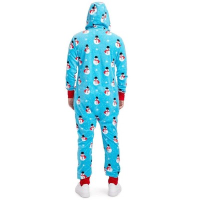 Tipsy Elves Snowman is an Island Jumpsuit - Cozy Christmas One-Piece Snowman Pajamas for Men and Women